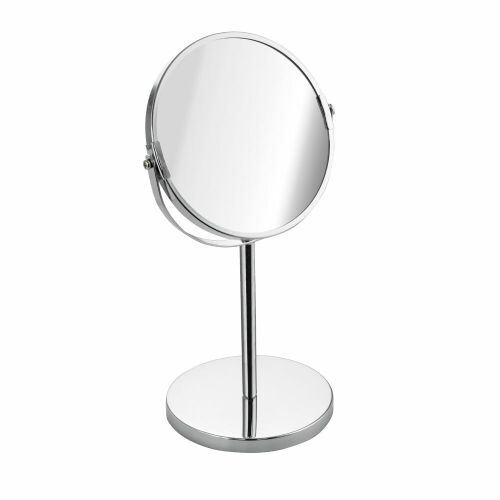 Зеркало косметическое настольное санакс 75274 эконом хромированное, с двойным увеличением D17, (19х15х34.5) см